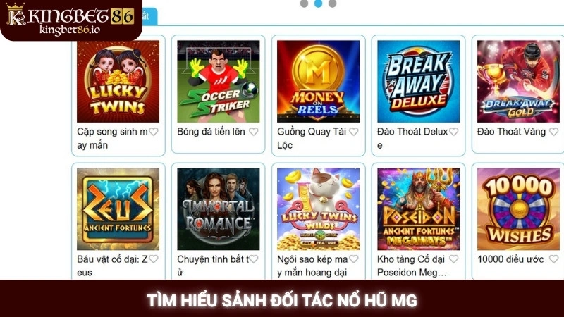 Tìm hiểu sảnh đối tác nổ hũ MG